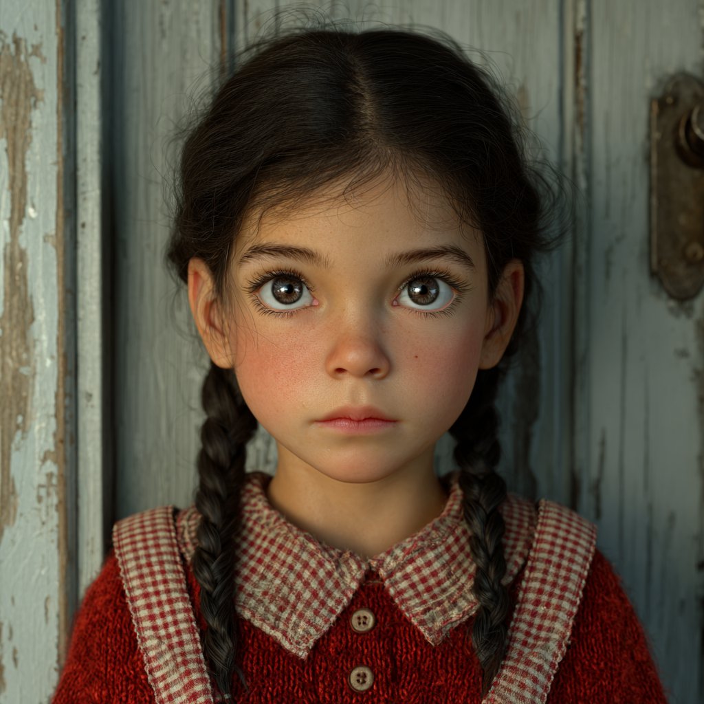 A sad little girl | Source: Midjourney