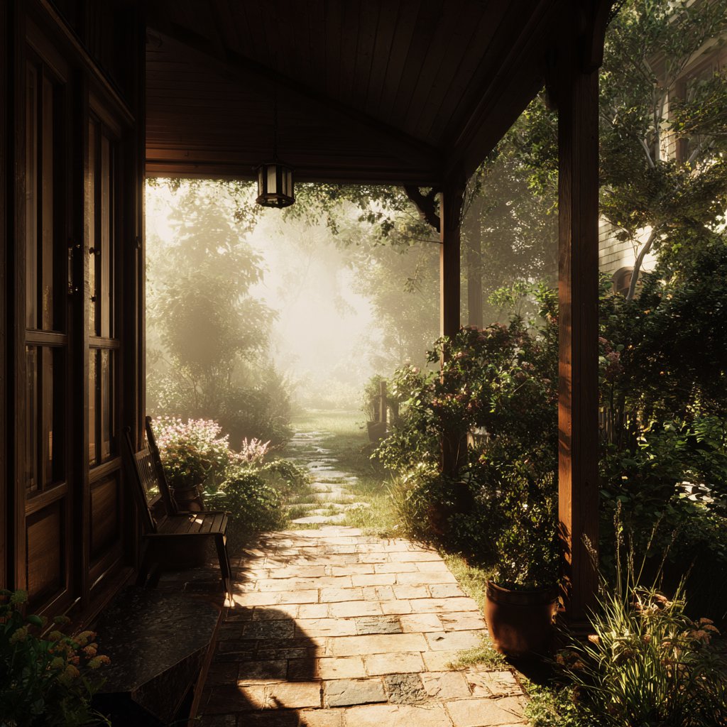 An empty porch | Source: Midjourney