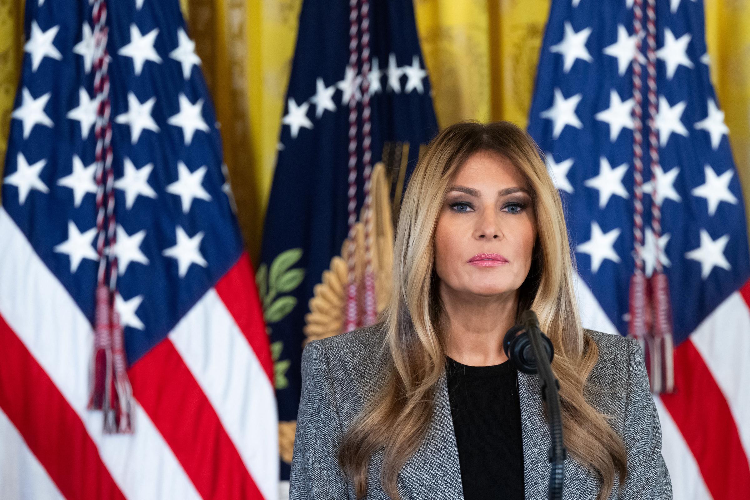 Melania Trump speaks during an executive order signing on November 13, 2025 | Source: Getty Images