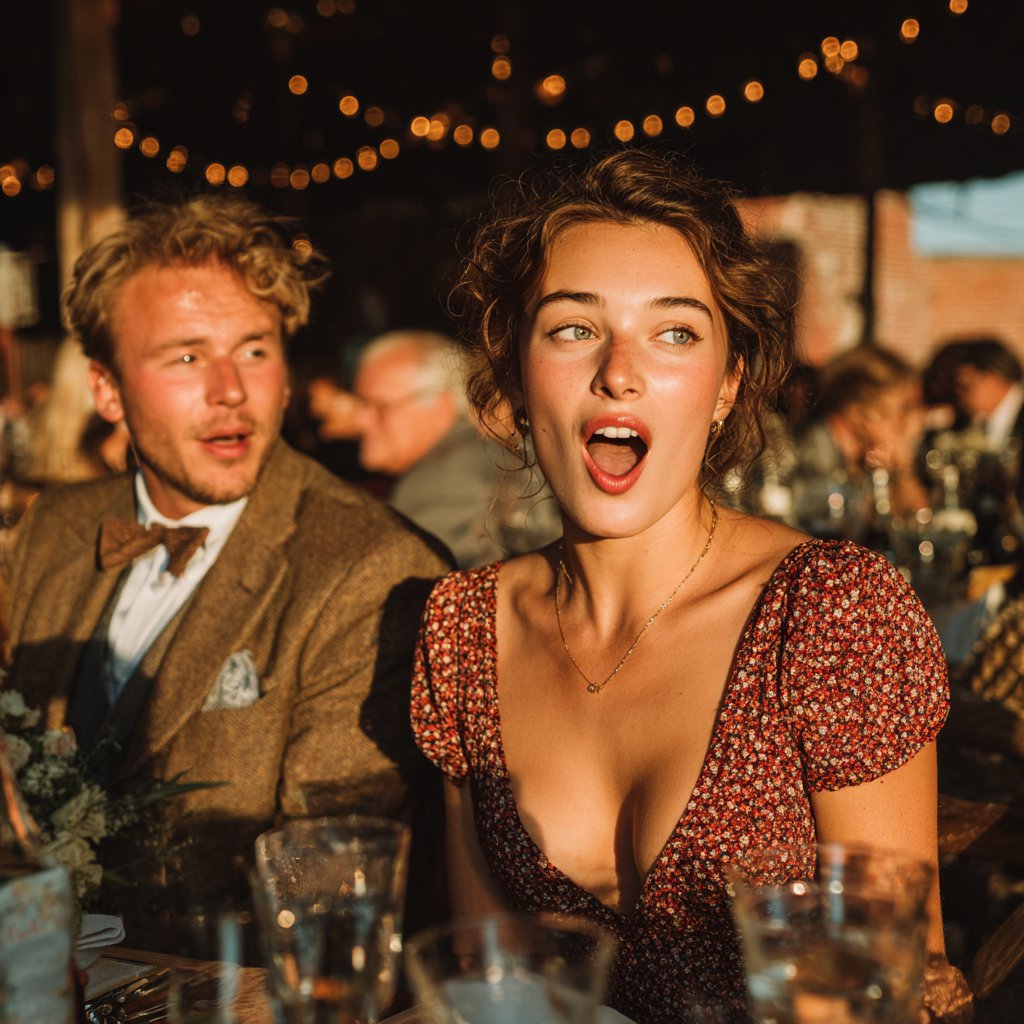 Shocked wedding guests | Source: Midjourney