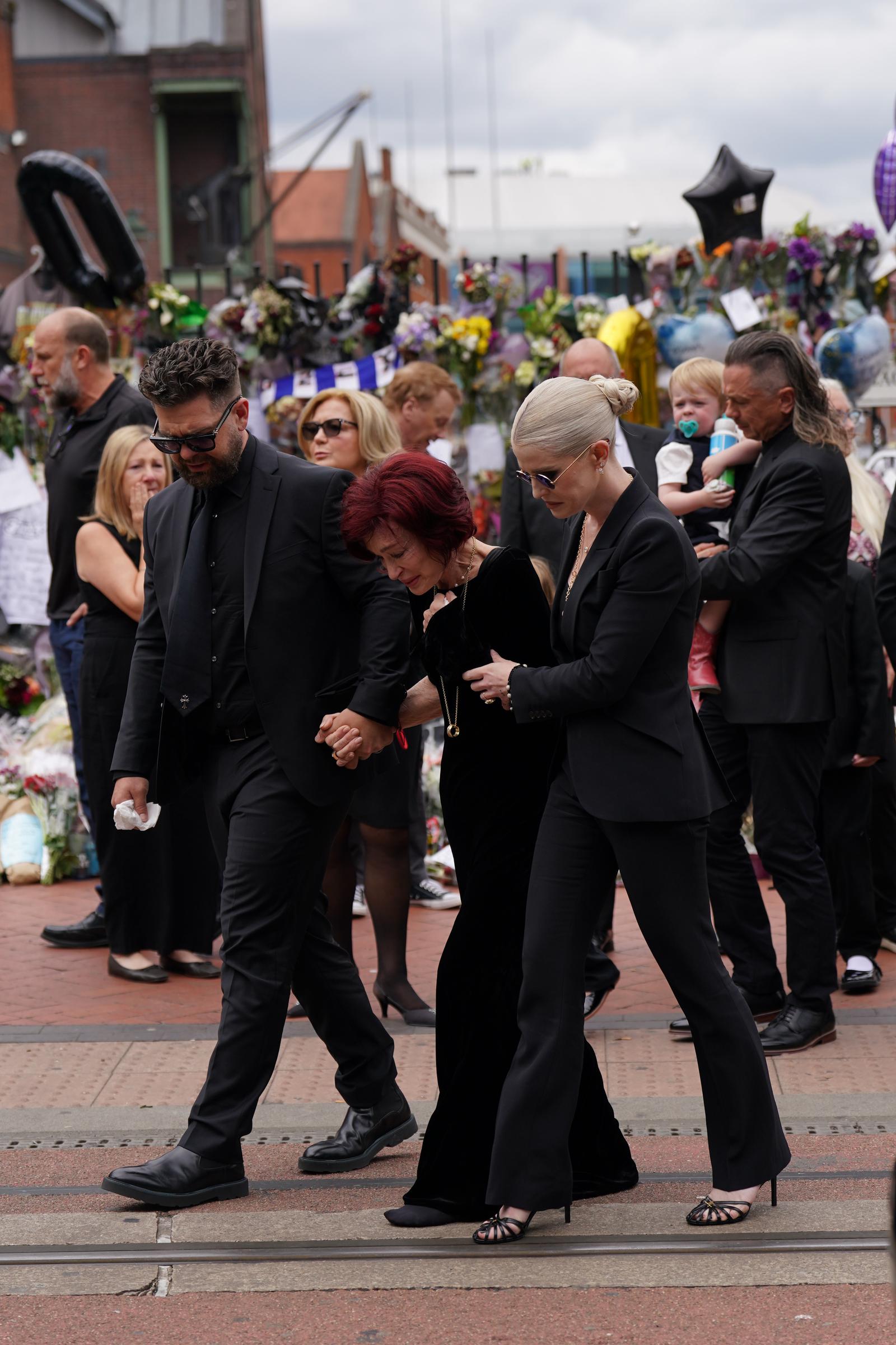 The family of Ozzy Osbourne - Sharon Jack, and Kelly are at Ozzy's funeral procession held in Birmingham on July 30, 2025 | Source: Getty Images
