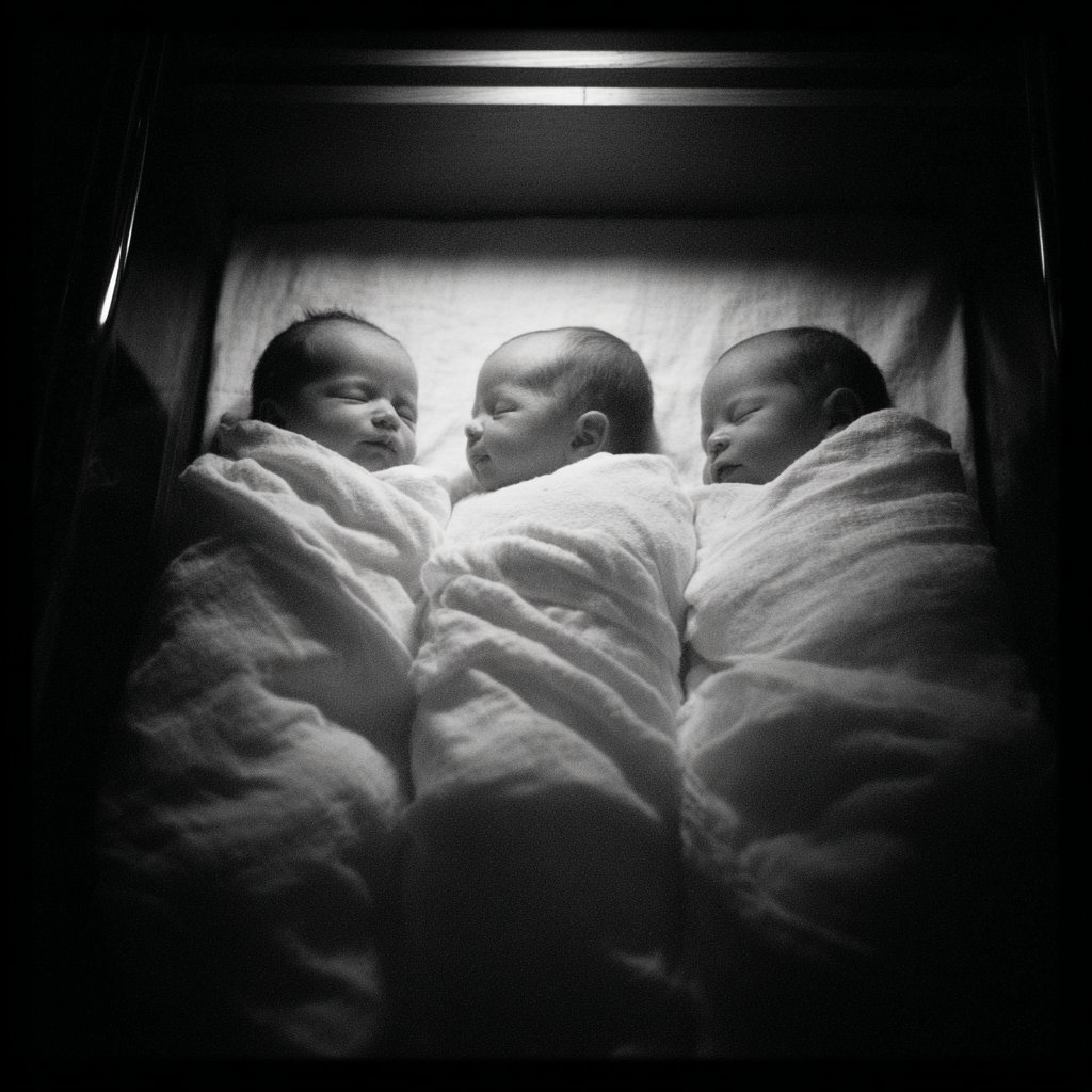 Sleeping newborn babies | Source: Midjourney