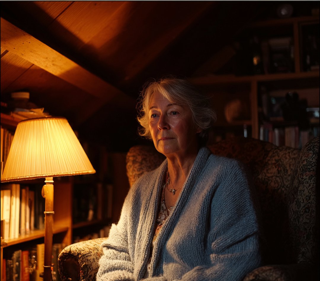 A pensive older woman | Source: Midjourney