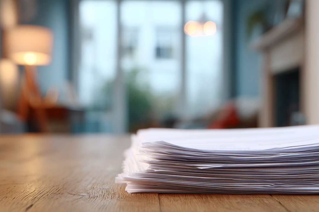 A pile of paperwork on a table | Source: Midjourney