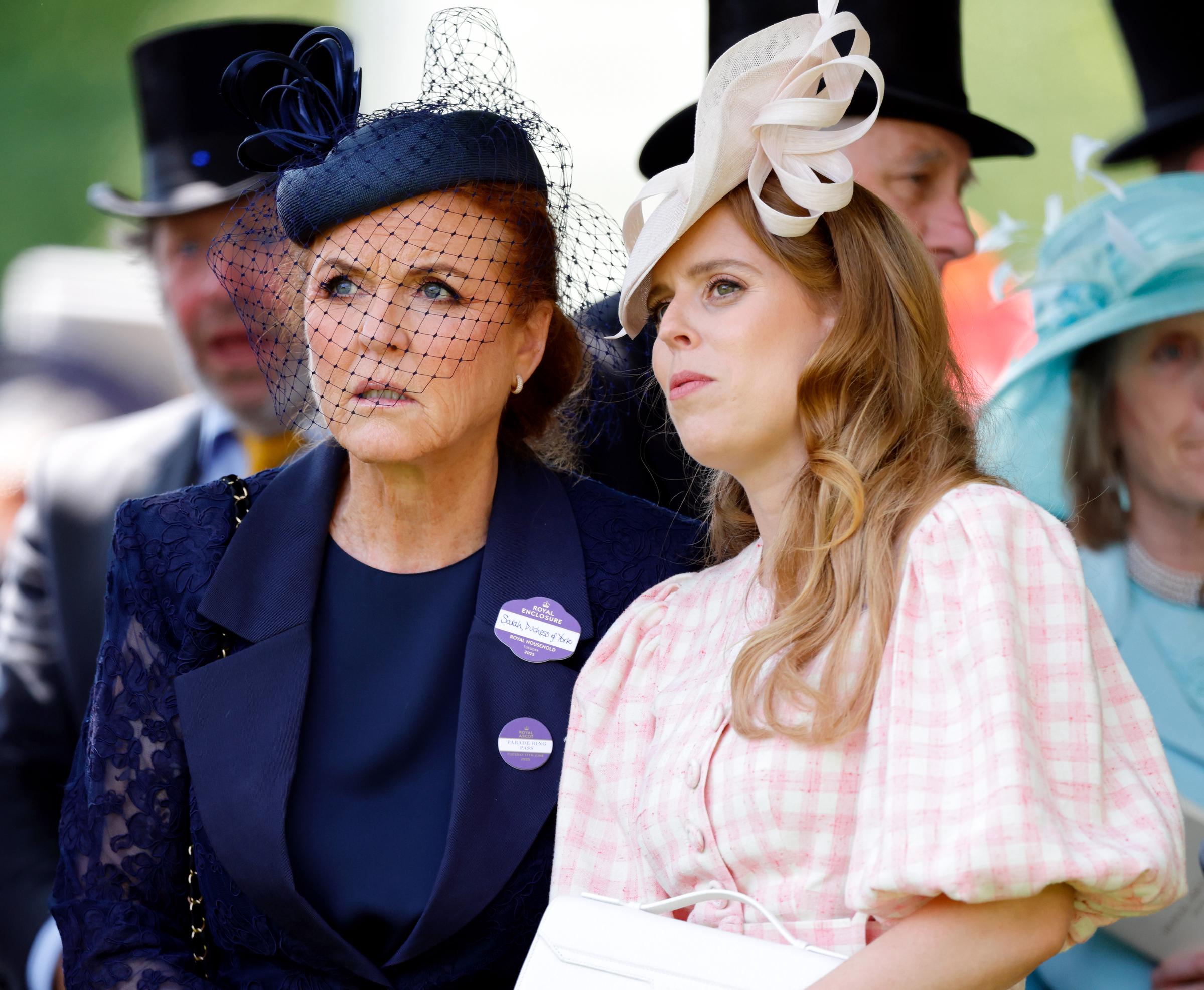 Sarah Ferguson and Princess Beatrice during Day 1 of Royal Ascot on June 17, 2025, in England. | Source: Getty Images