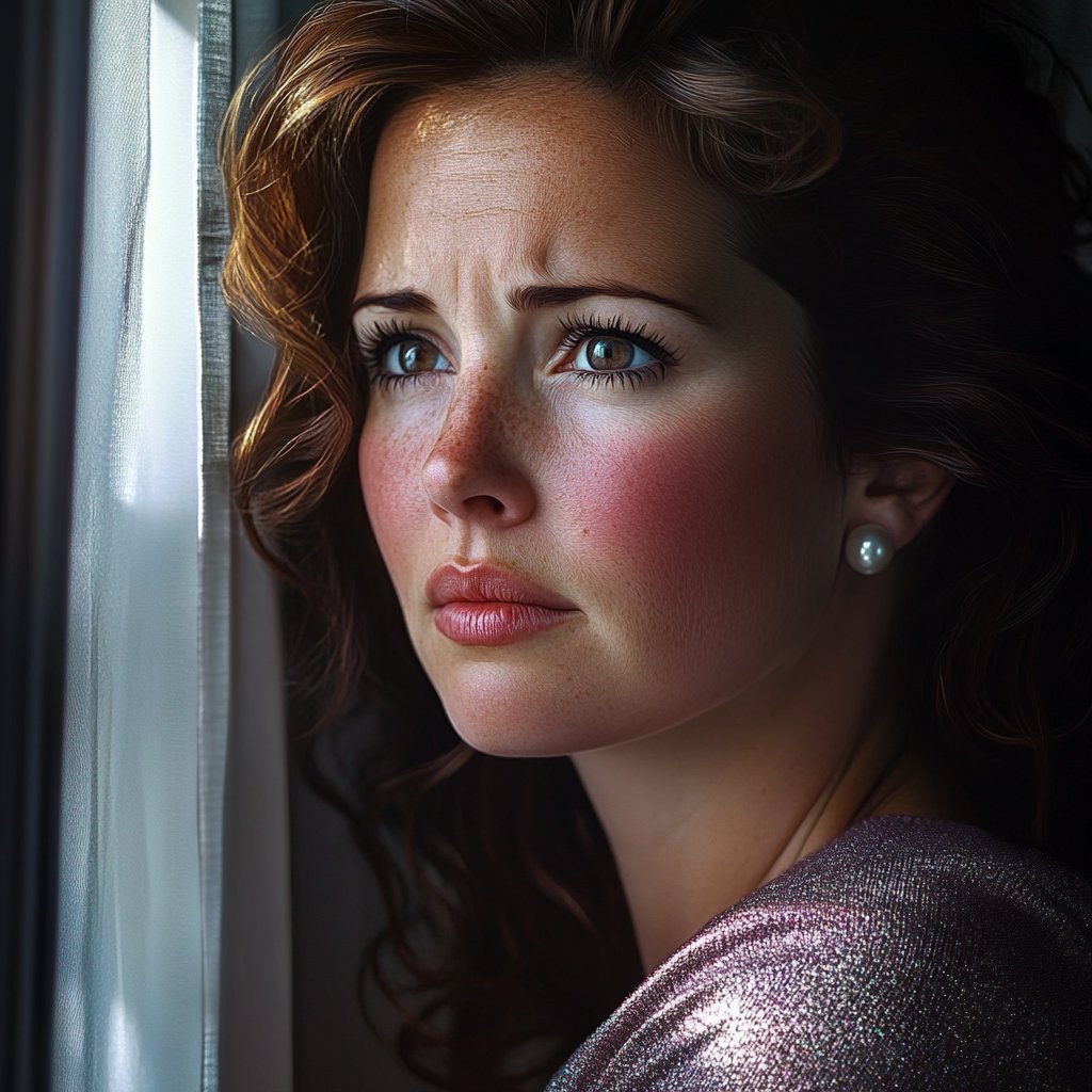 A woman staring | Source: Midjourney