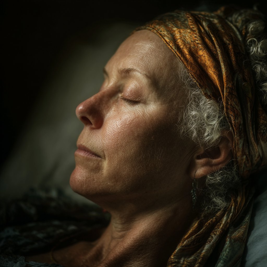 A close-up of a sleeping woman | Source: Midjourney