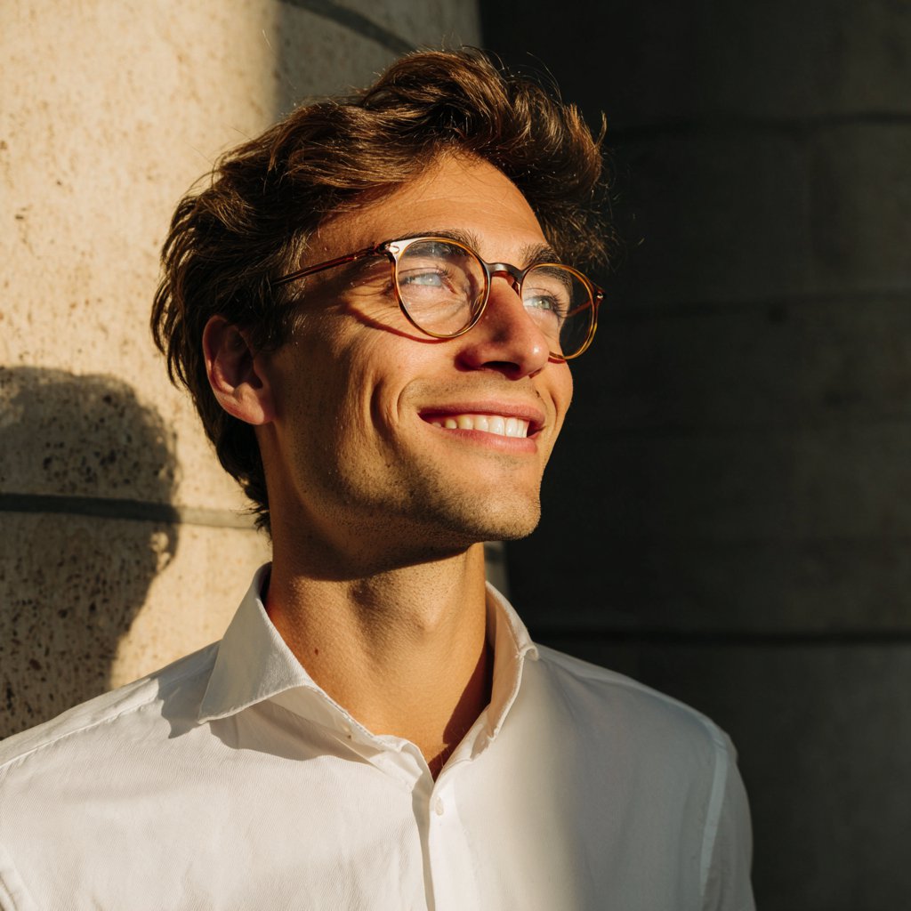 A smiling young man | Source: Midjourney