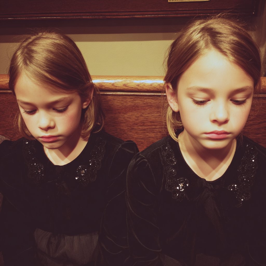 Upset little girls at a funeral | Source: Midjourney