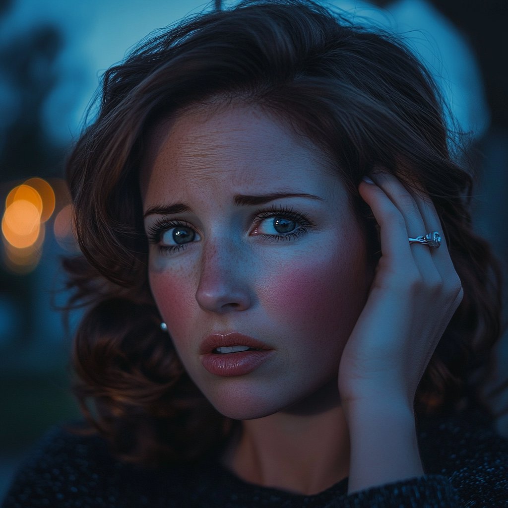 An anxious woman lost in thought | Source: Midjourney