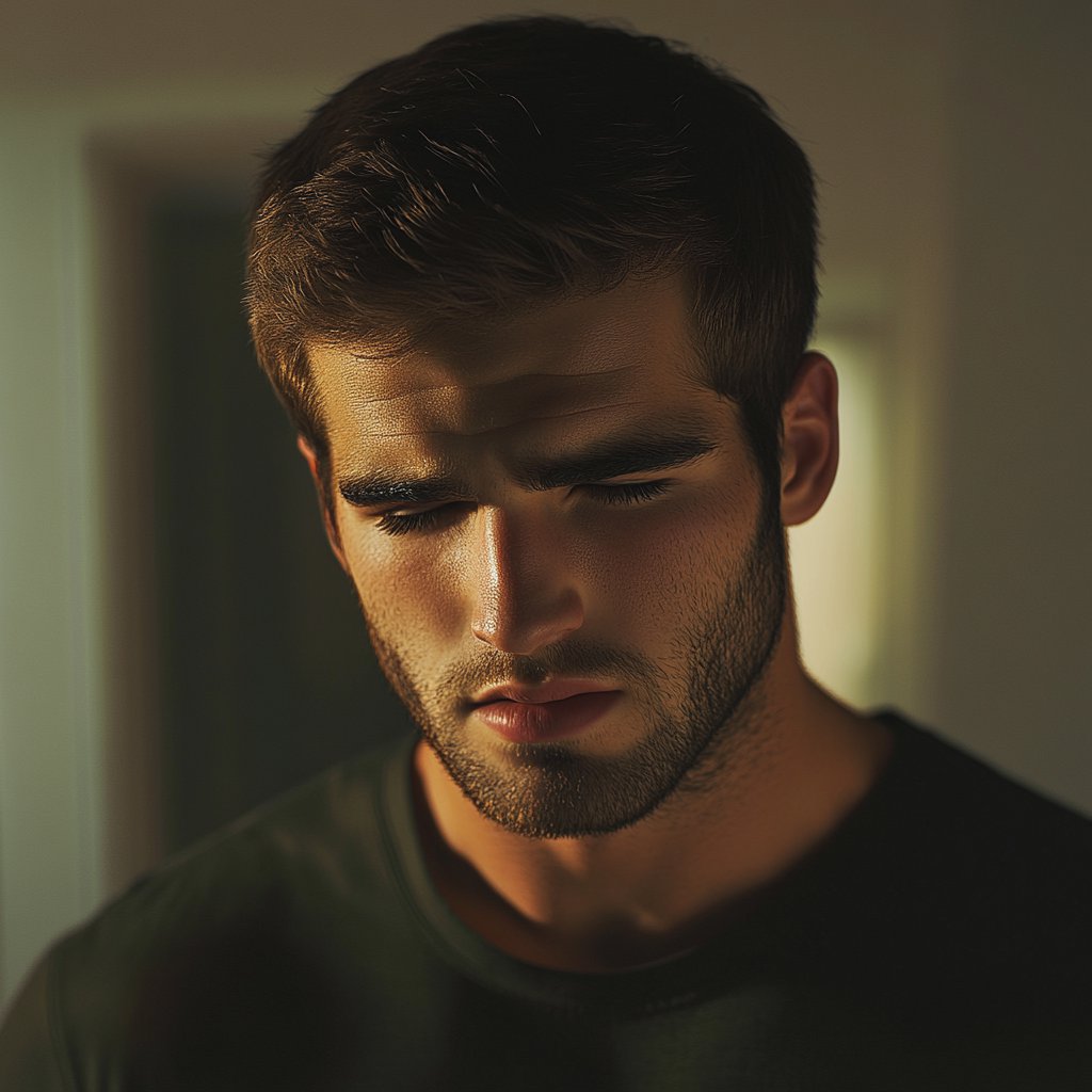 An emotionally overwhelmed man | Source: Midjourney