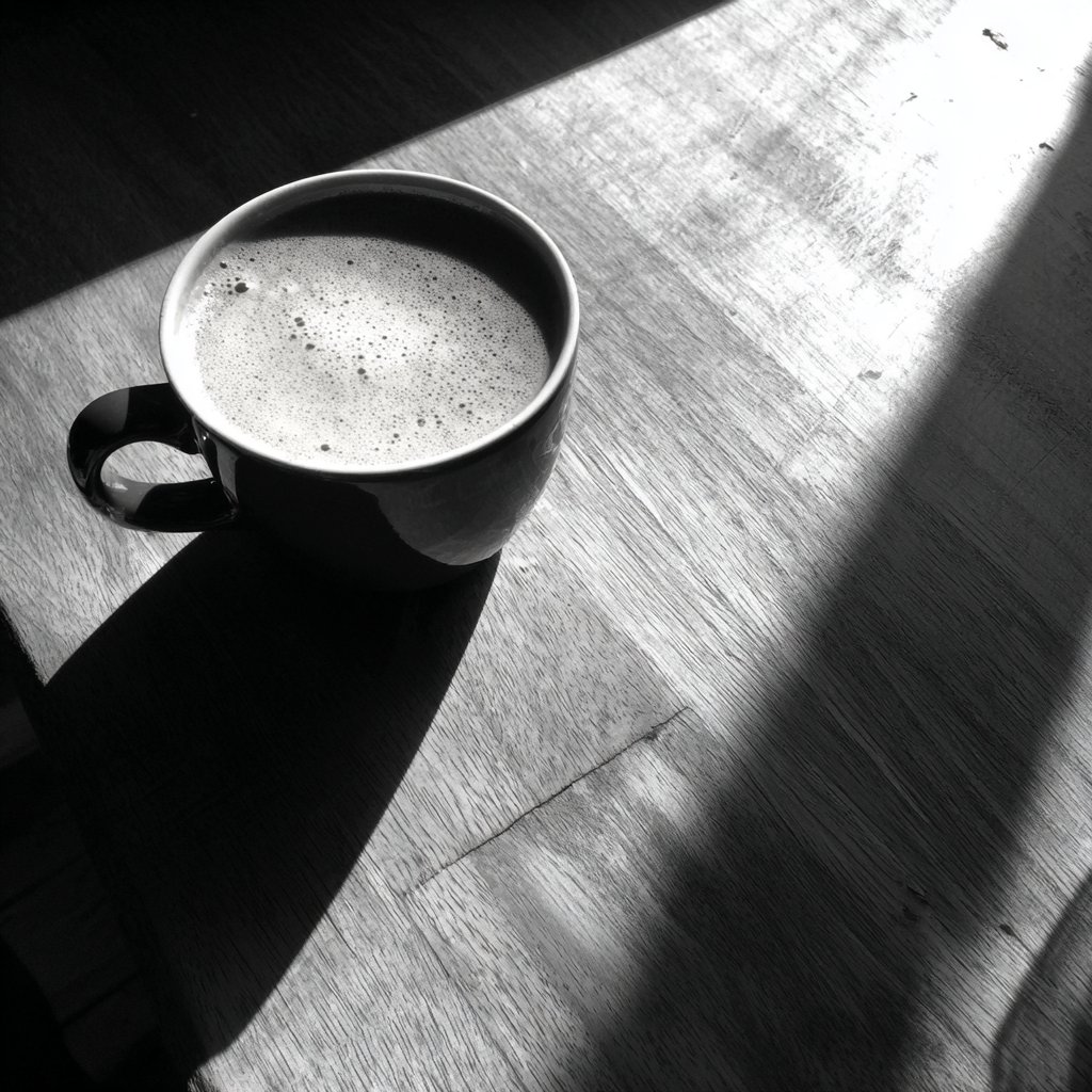 A cup of coffee on a table | Source: Midjourney