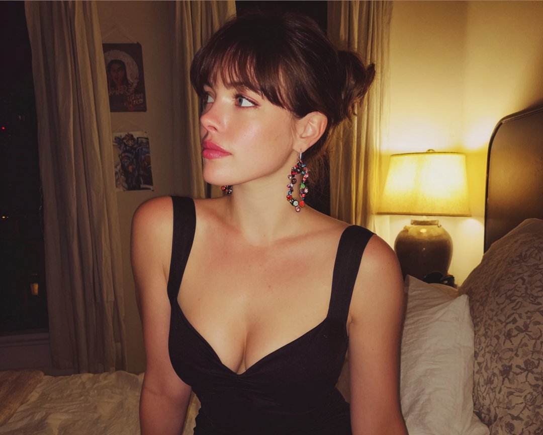 A worried woman sitting on a bed | Source: Midjourney