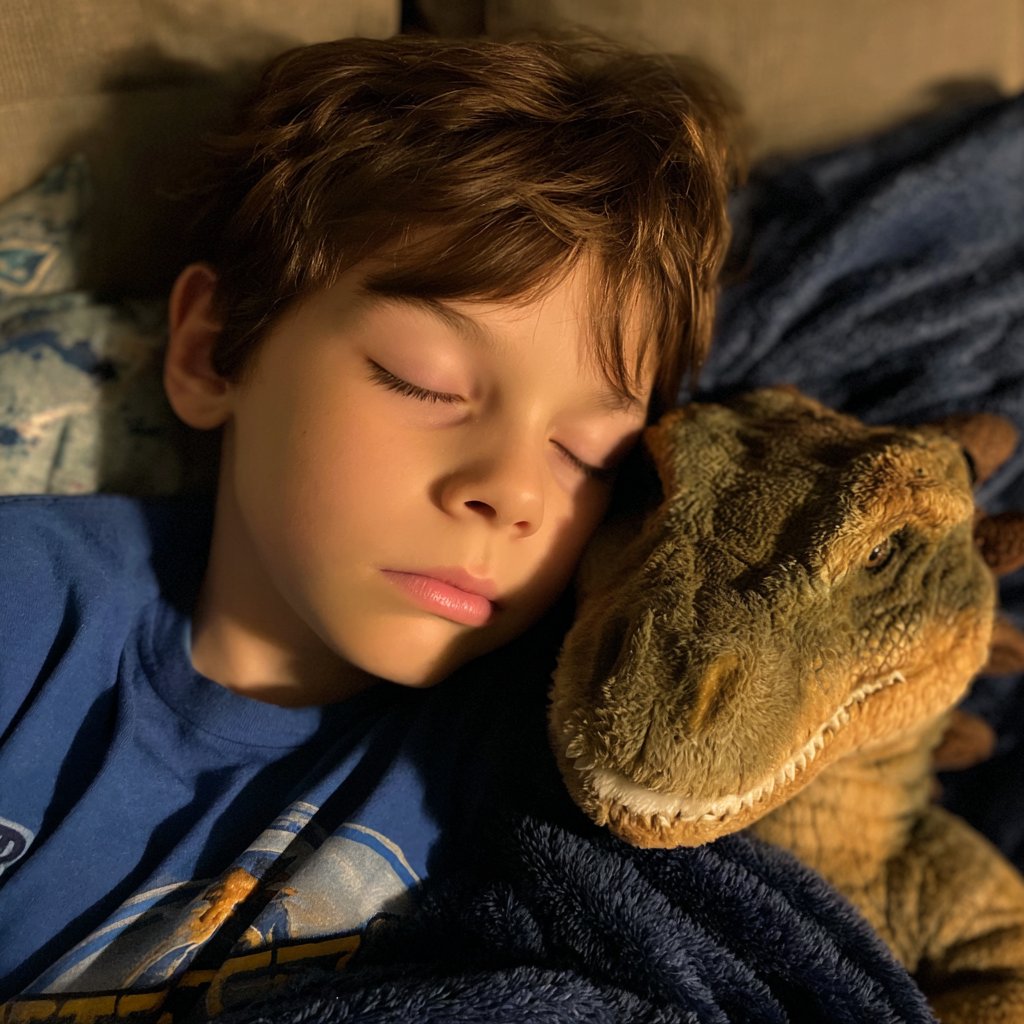 A sleeping little boy | Source: Midjourney