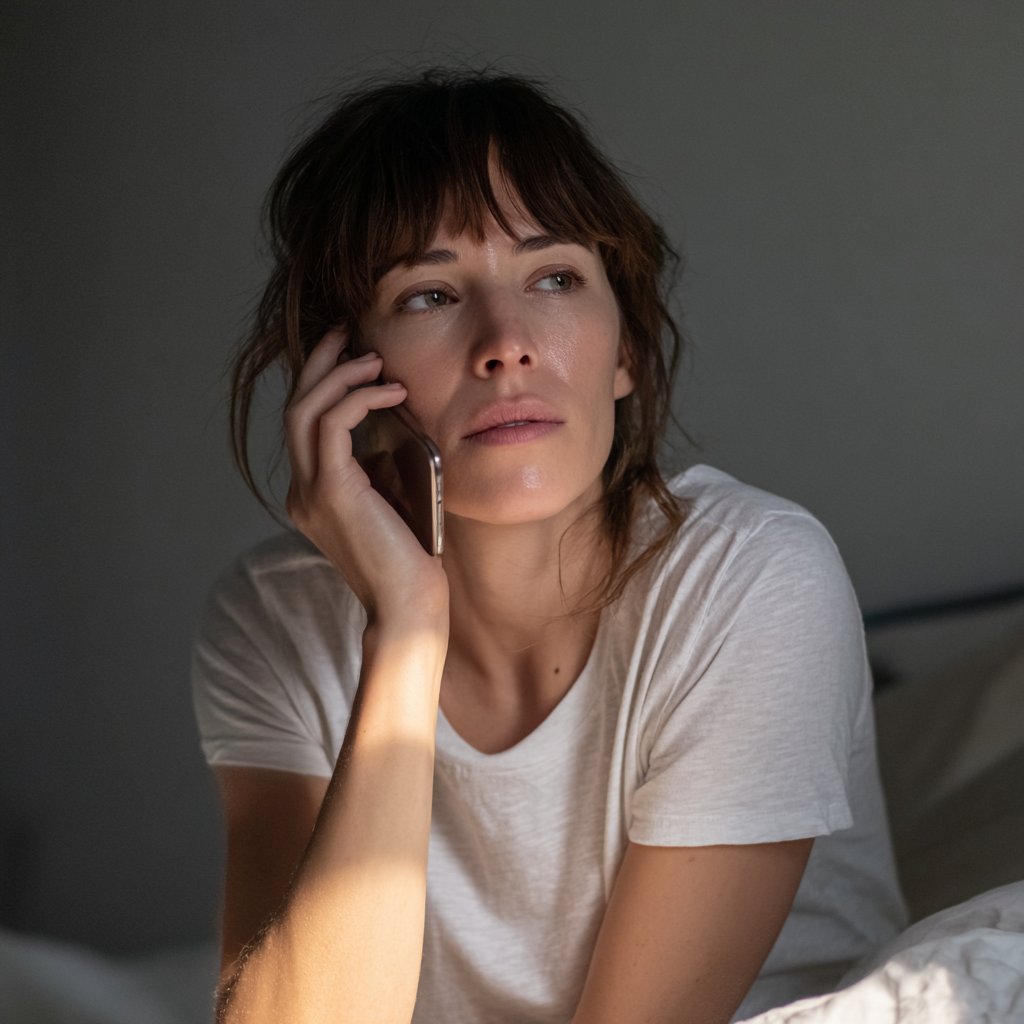 A woman talking on her phone | Source: Midjourney