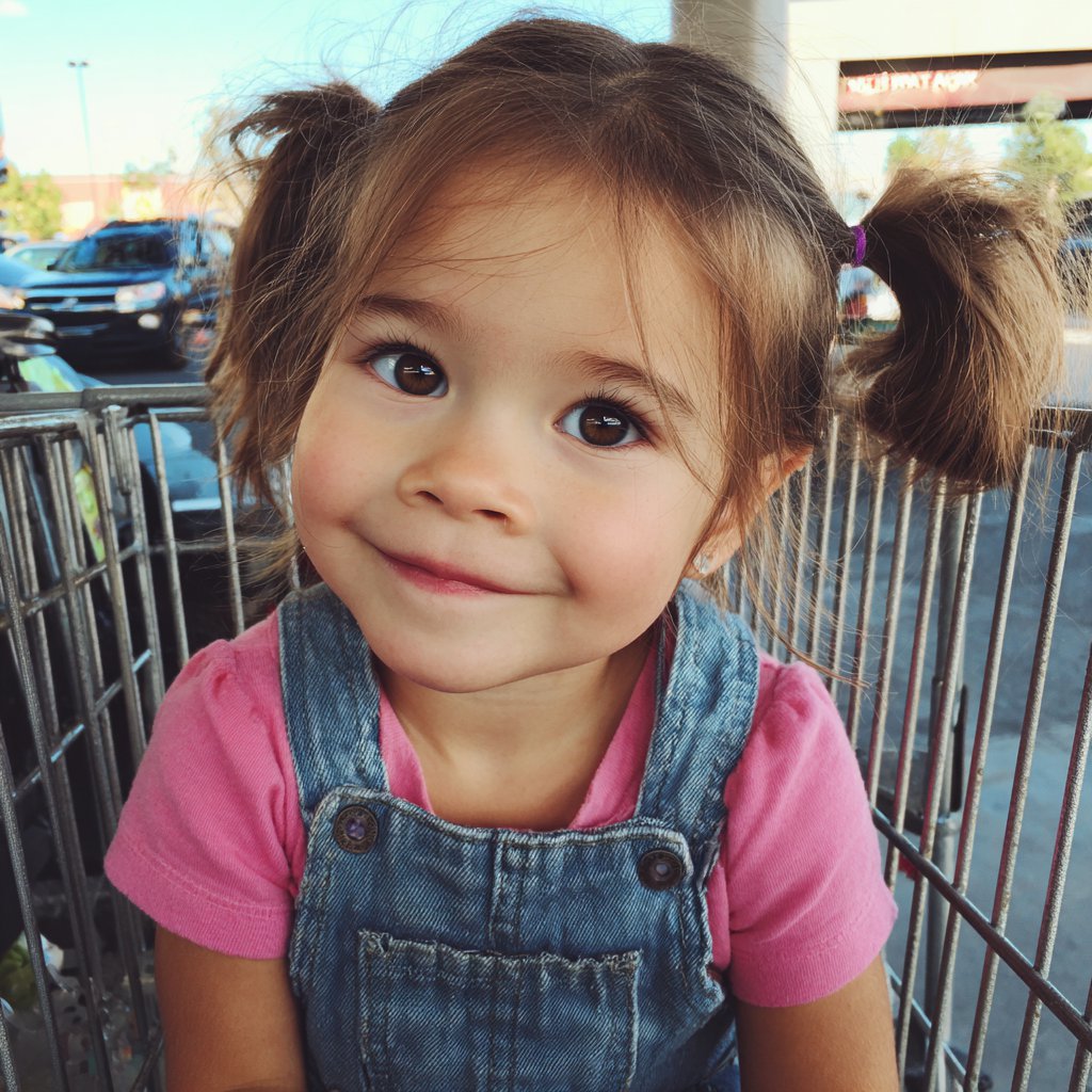 A close-up of a smiling little girl | Source: Midjourney