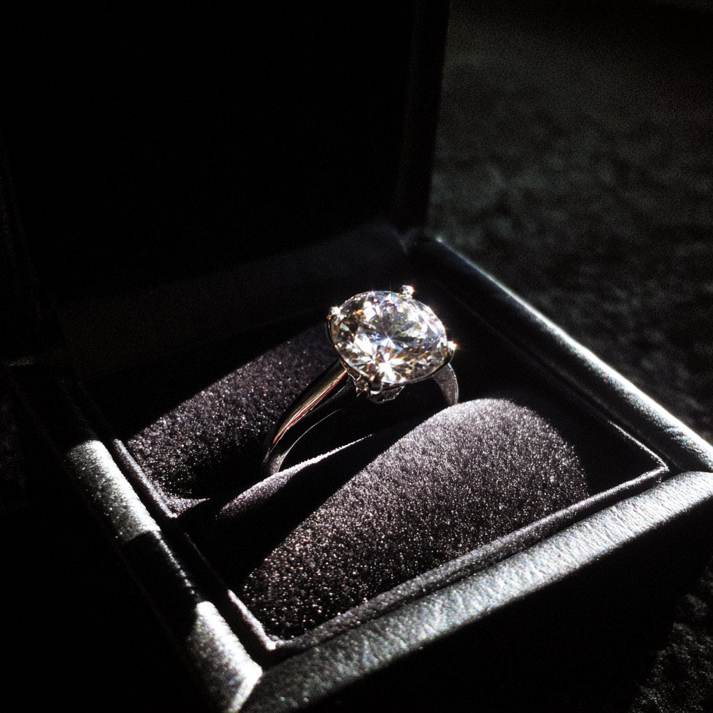 A ring in a black velvet box | Source: Midjourney