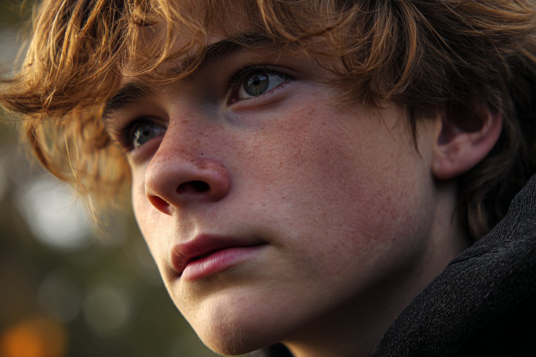 A close-up shot of a boy's face | Source: Midjourney