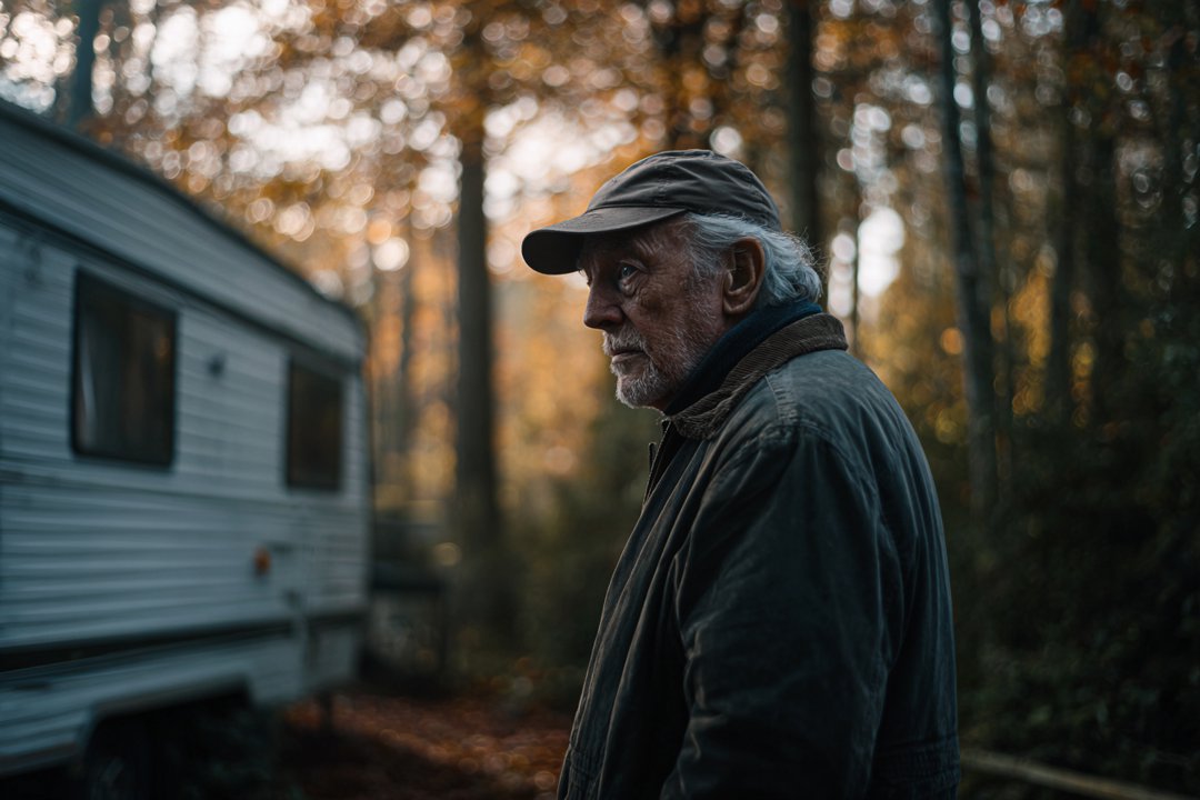 A man standing near a trailer | Source: Midjourney