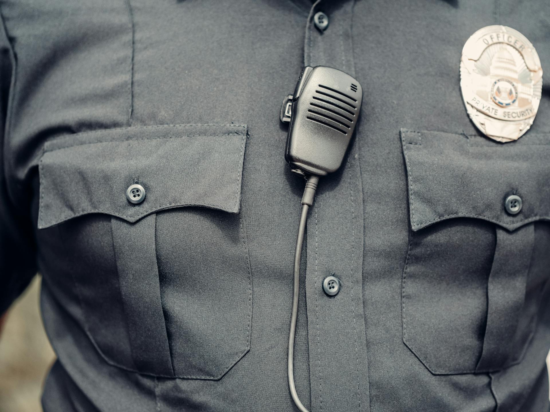 A close-up shot of a police officer's uniform | Source: Pexels