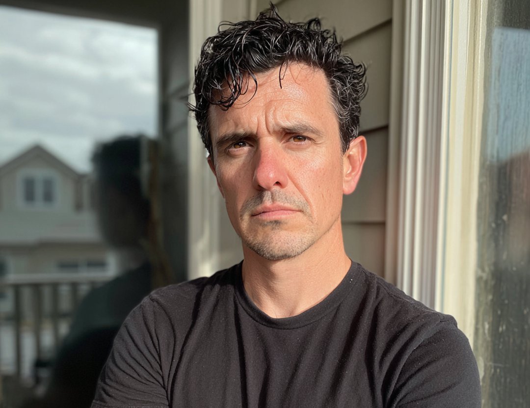 An upset man standing outside | Source: Midjourney