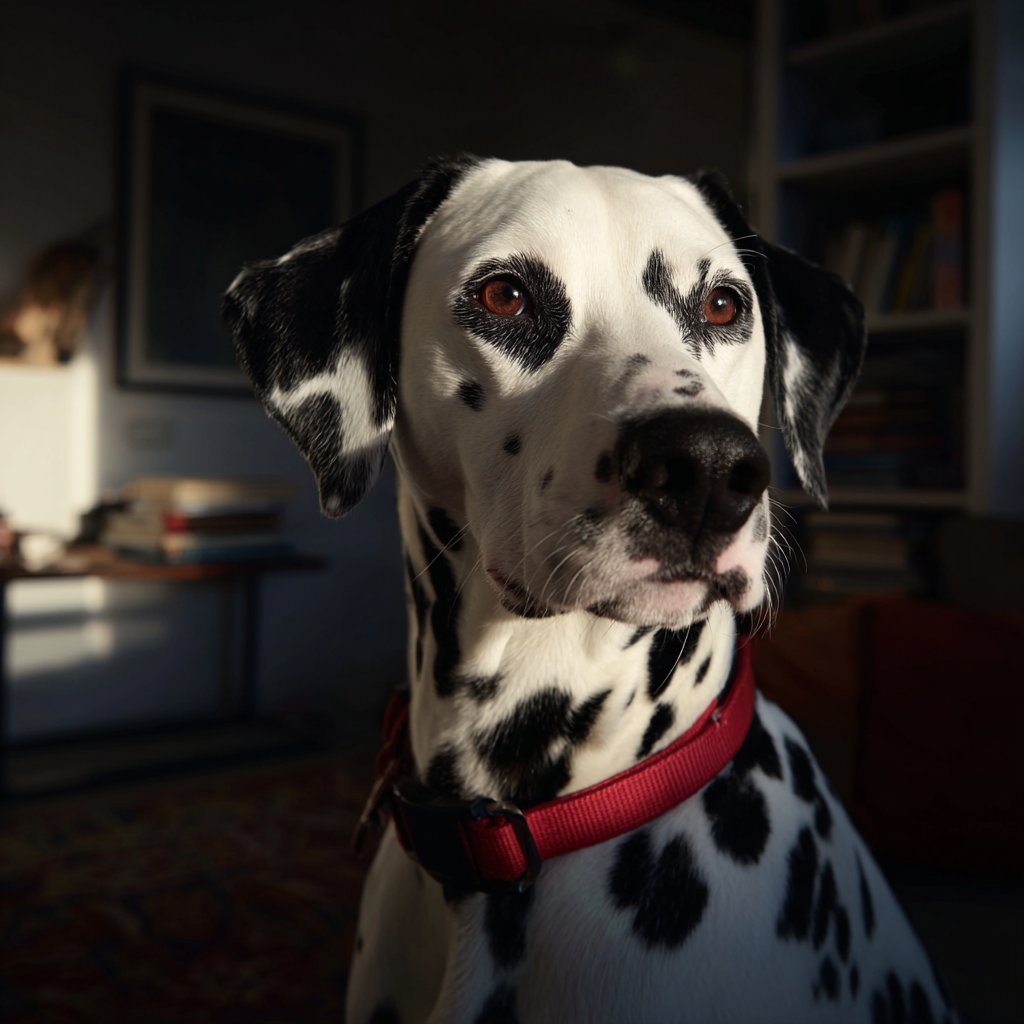 A Dalmatian with a red collar | Source: Midjourney