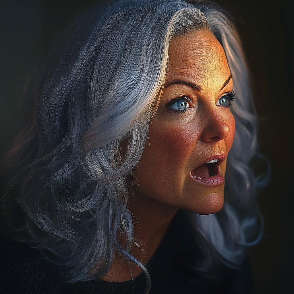 An alarmed woman | Source: Midjourney