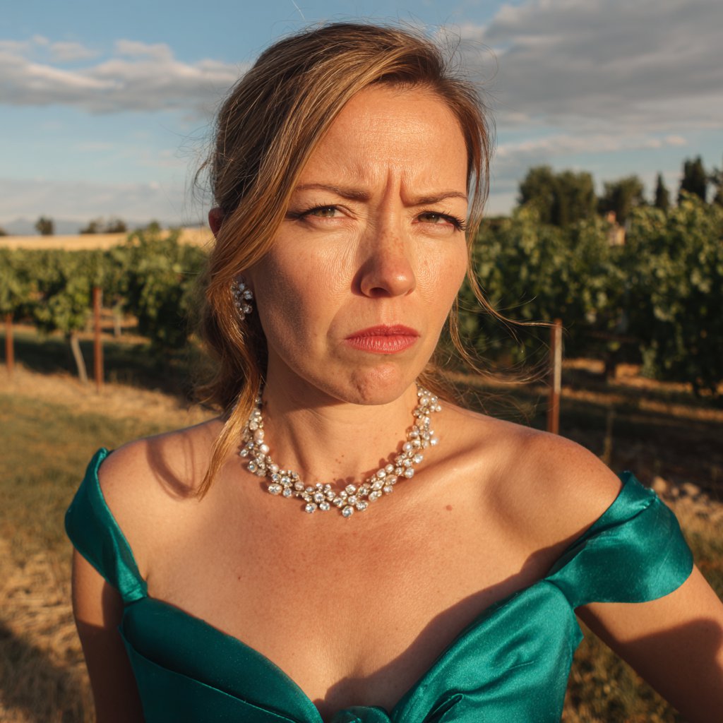 A close up of a frowning woman | Source: Midjourney