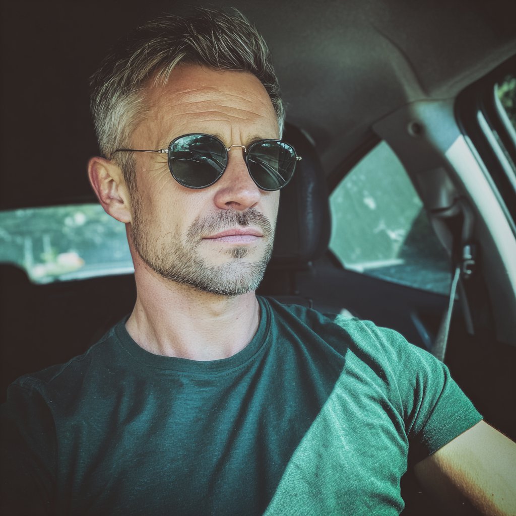 A man driving a car | Source: Midjourney