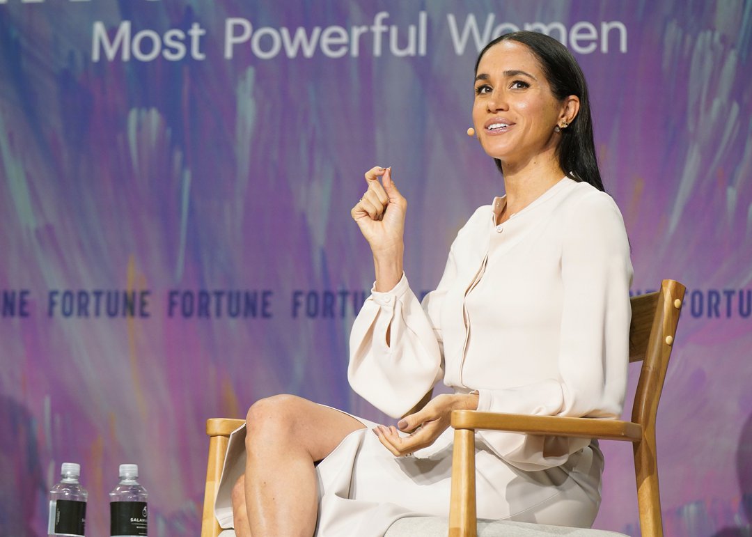 Meghan Markle onstage during Fortune Most Powerful Women Summit 2025 on October 14 in Washington, D.C. | Source: Getty Images