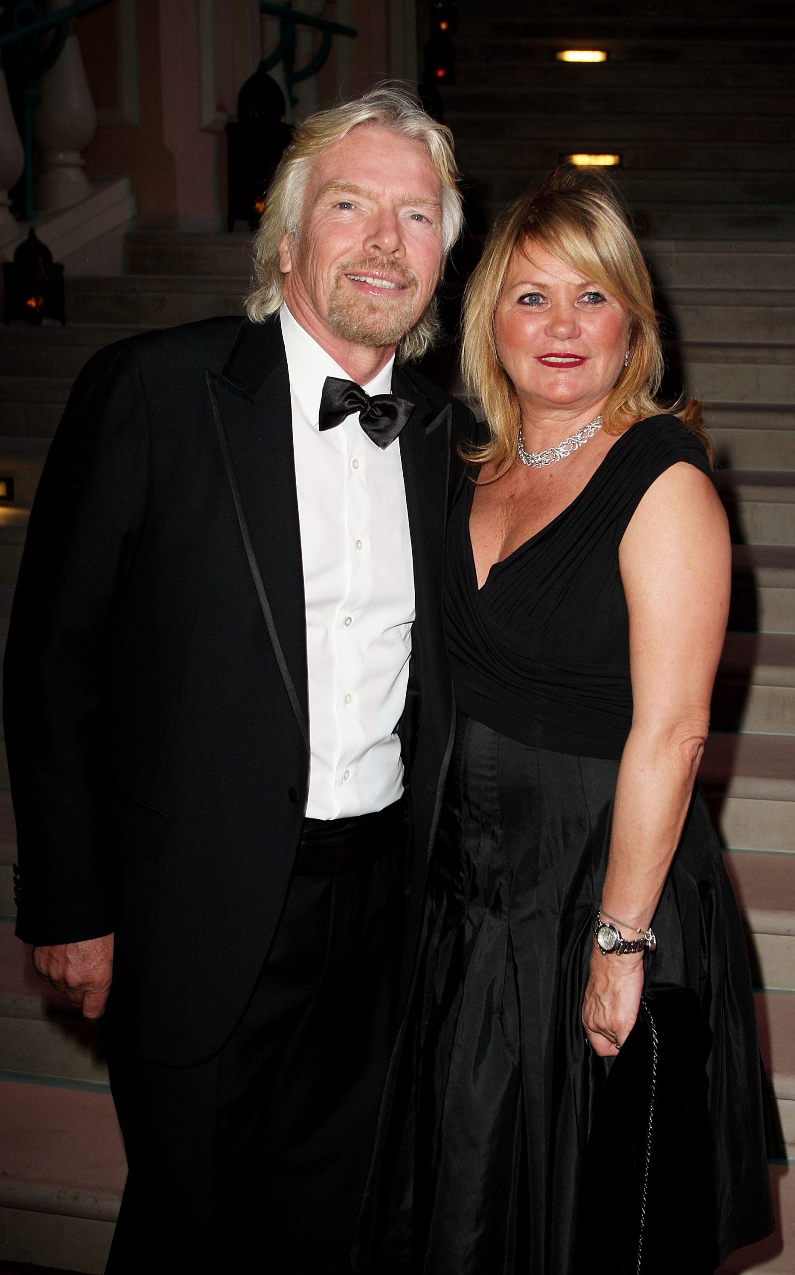 Richard Branson and Joan Templeman at the landmark Grand Opening of Atlantis, The Palm Resort, and the Palm Jumeirah on November 20, 2008, in Dubai, United Arab Emirates. | Source: Getty Images