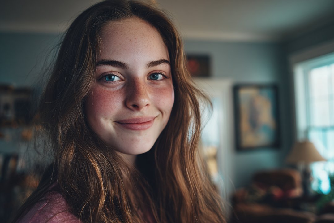 A girl smiling | Source: Midjourney