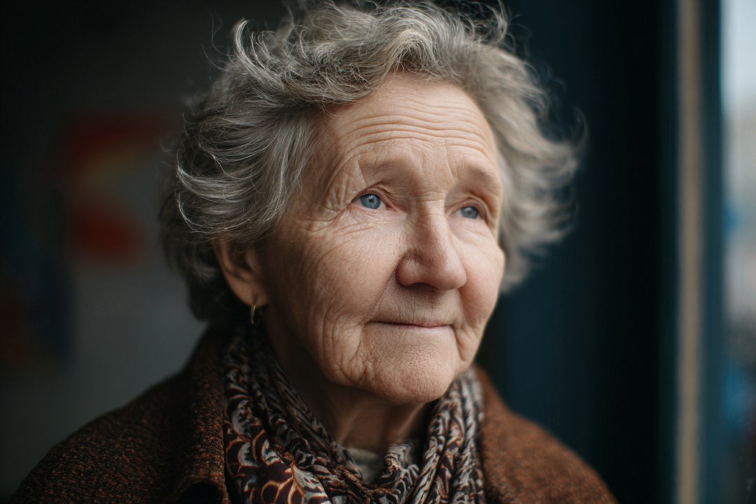 An older woman smiling | Source: Midjourney