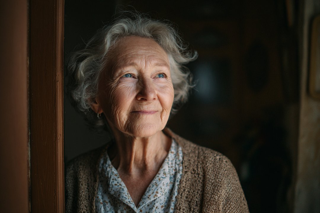An older woman smiling | Source: Midjourney