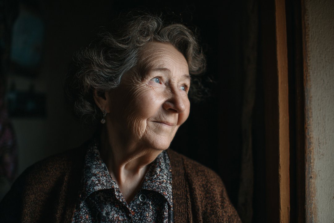 An older woman smiling | Source: Midjourney