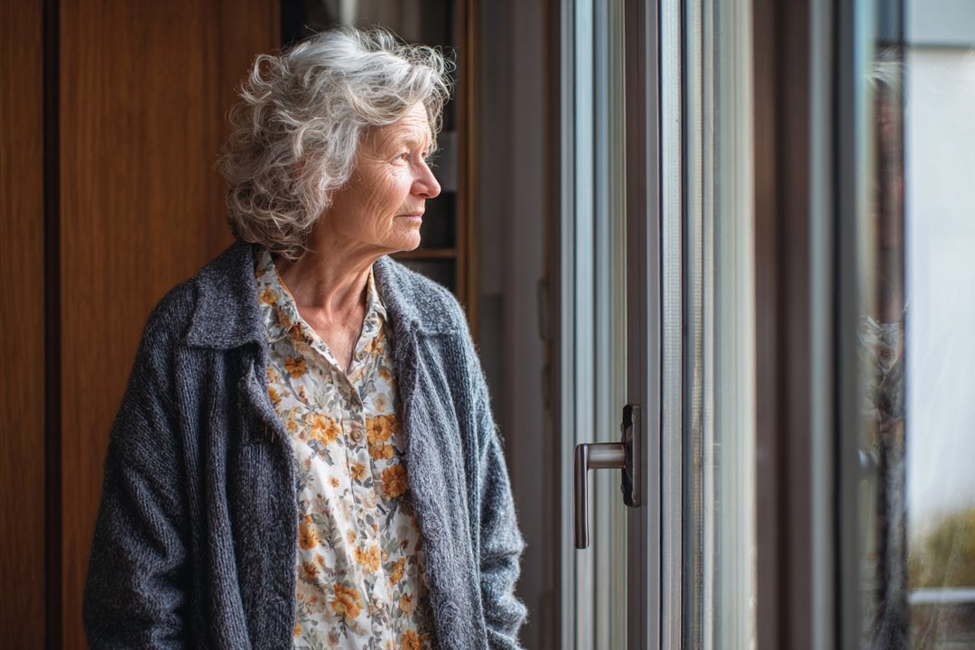 A woman standing near a window | Source: Midjourney