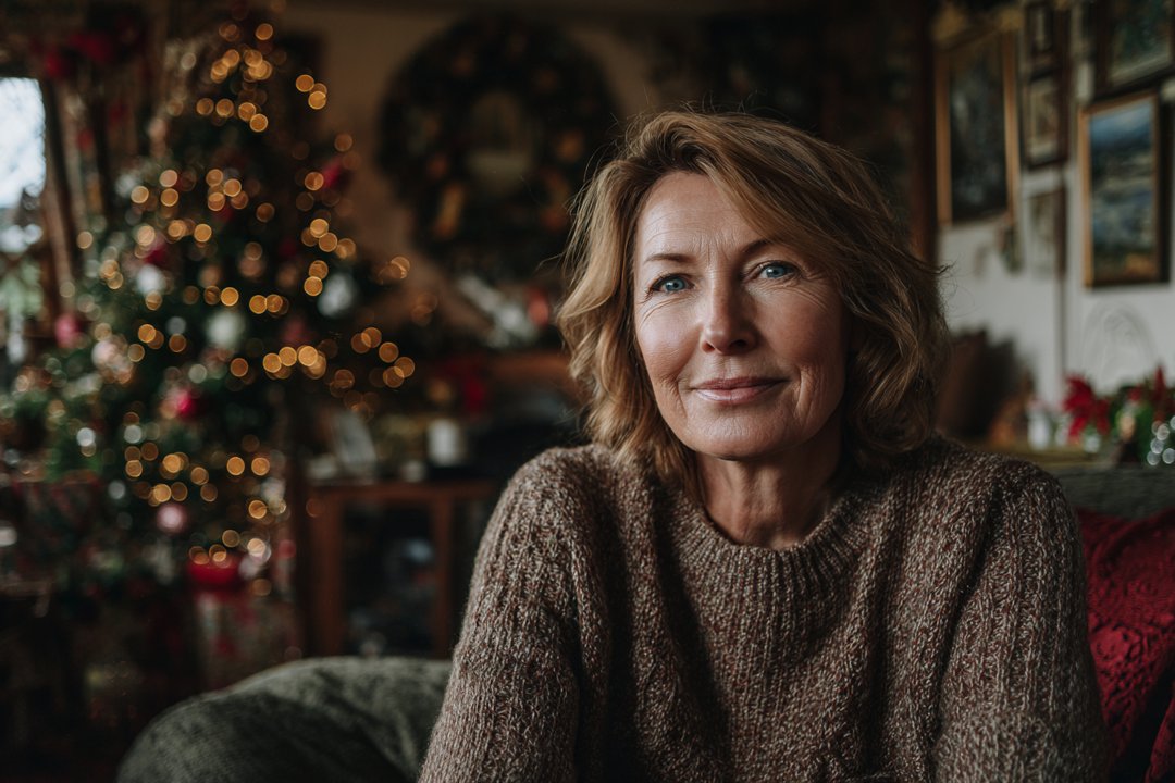 A woman sitting on a couch | Source: Midjourney
