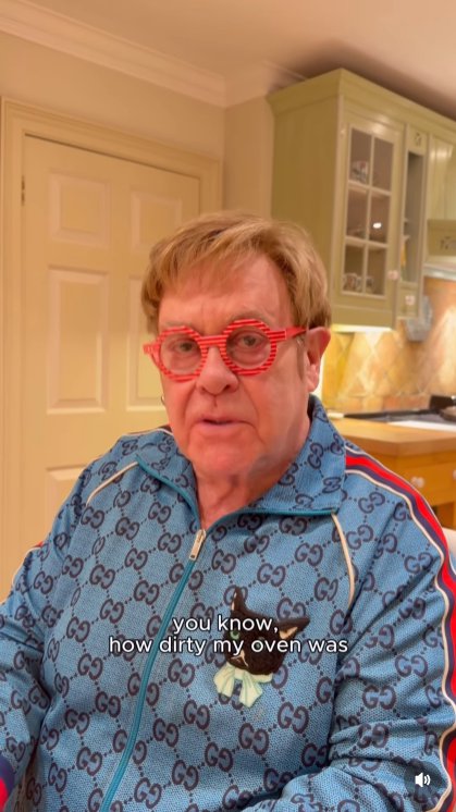 Doubling down with a straight face and red-striped specs, John insists he's