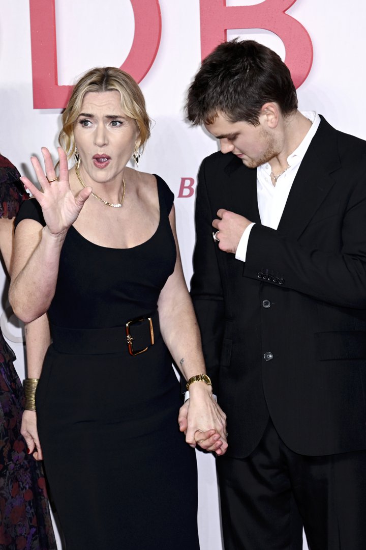 Captured in a candid exchange, Winslet animatedly gestured toward the crowd as she held onto Anders's hand — a gesture of support that underscored the intimacy of the night. The 21-year-old, who kept his gaze lowered in the moment, stood quietly by as his mother engaged with the press, showing a glimpse of the dynamic between the veteran actress and her emerging filmmaker son.