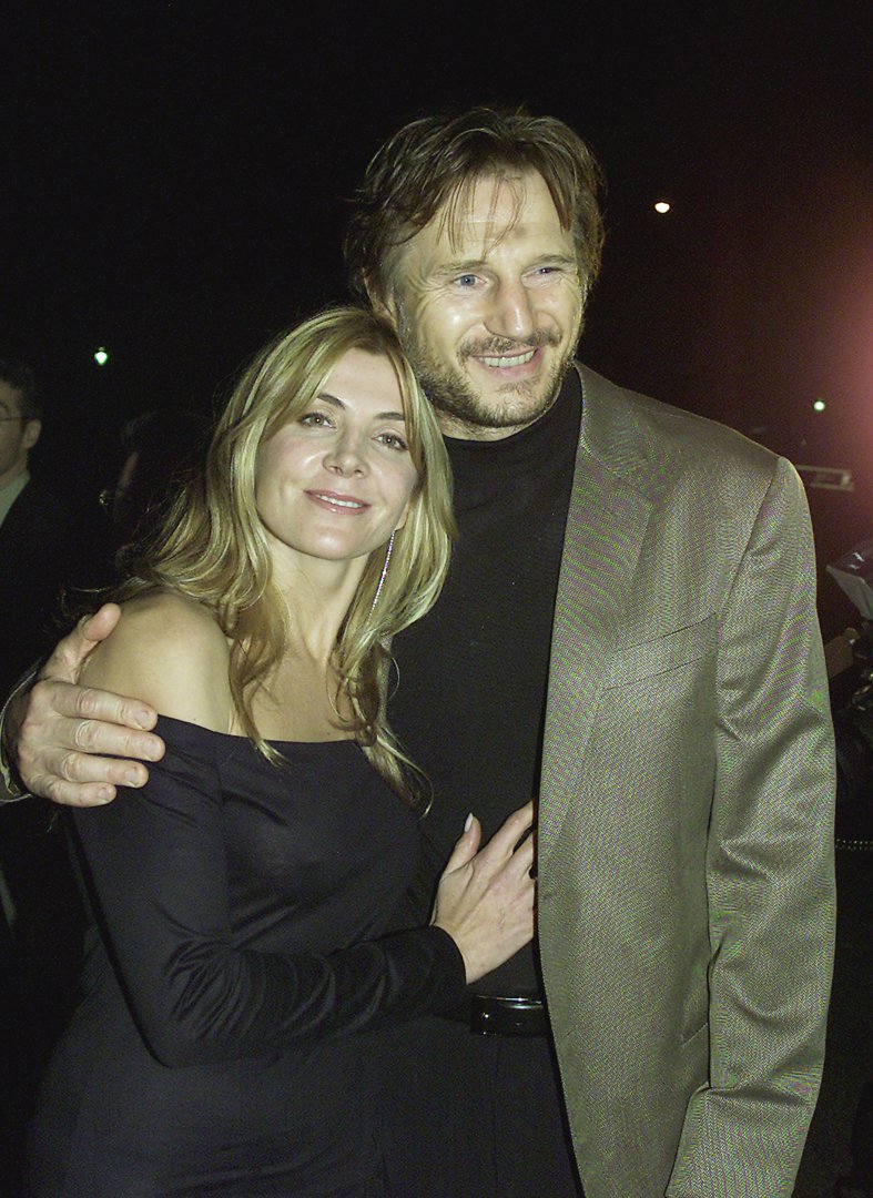 Natasha Richardson and Liam Neeson attend the afterparty for the opening of