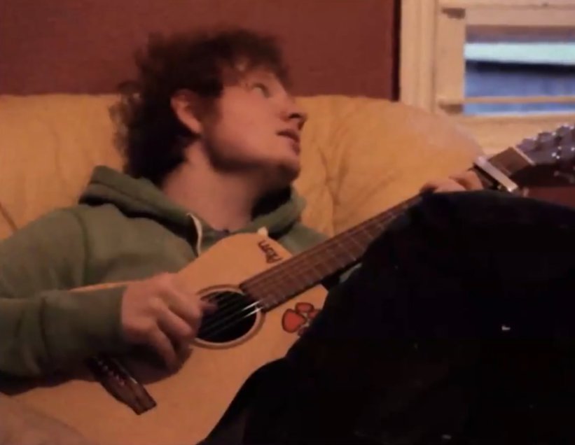 Young Ed Sheeran in his