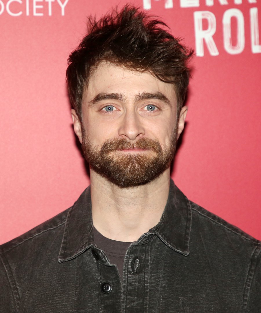 Daniel Radcliffe poses at the NYC screening for the new film based on the Broadway musical by Stephen Sondheim