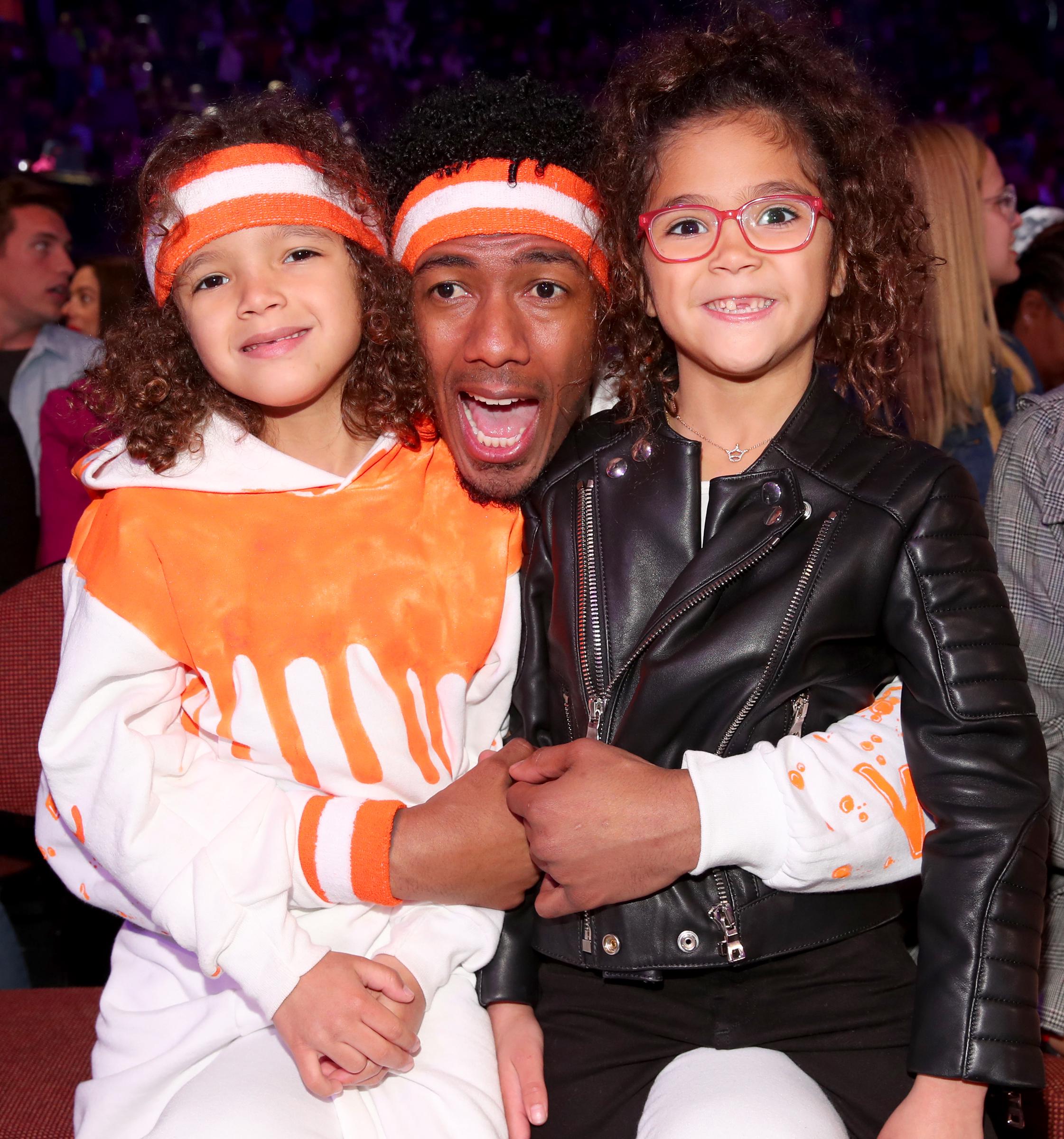 Moroccan, Nick, and Monroe Cannon at Nickelodeon's Kids' Choice Awards on March 24, 2018 | Source: Getty Images