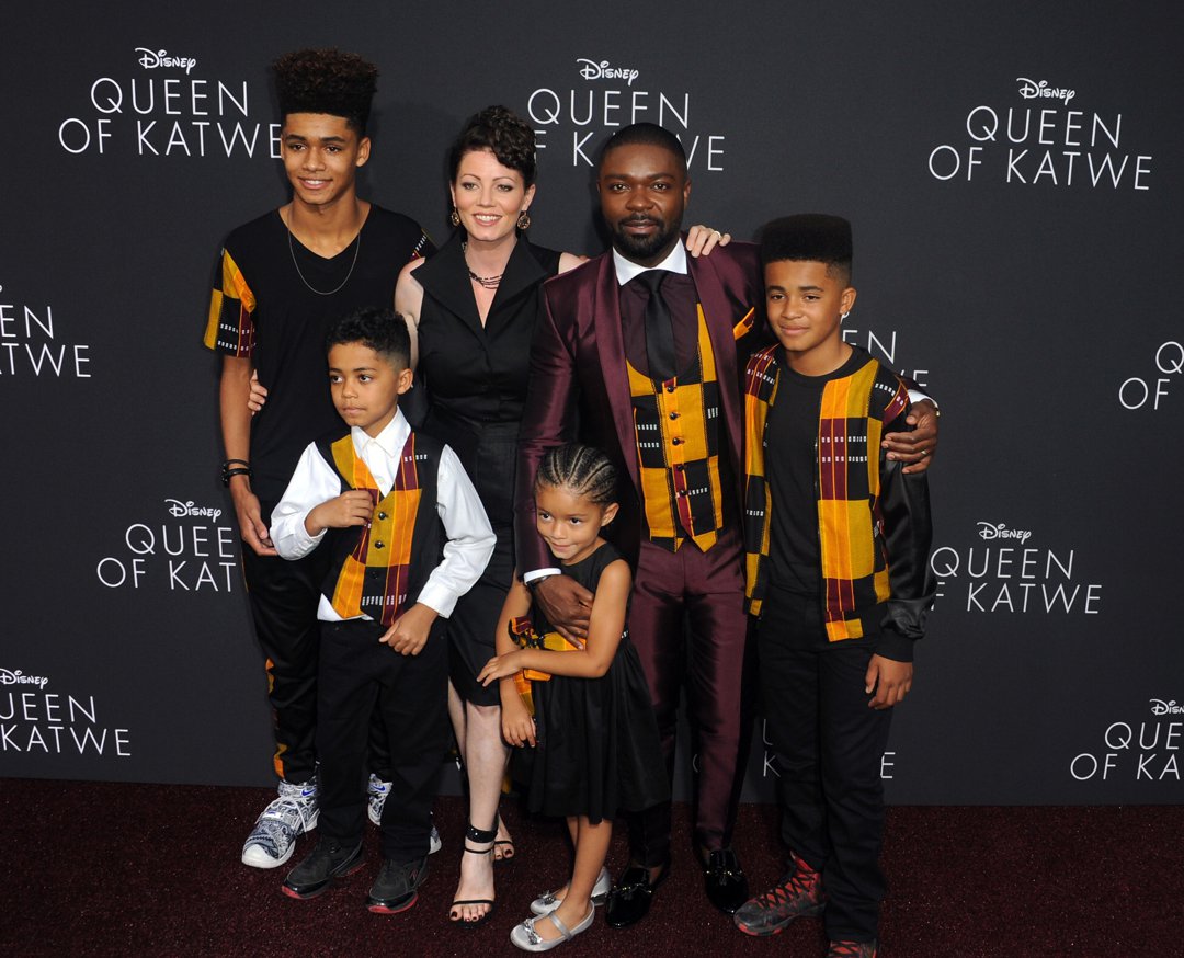 David and Jessica Oyelowo arrived in Hollywood with all four of their children for the premiere of Disney's 