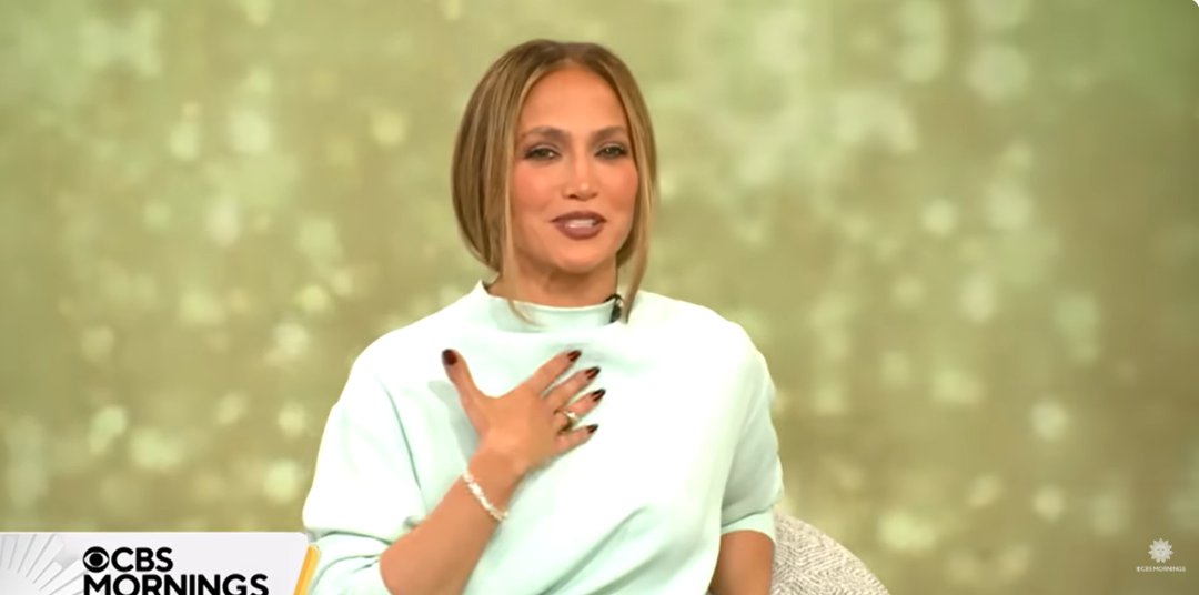 Jennifer Lopez during an interview on 