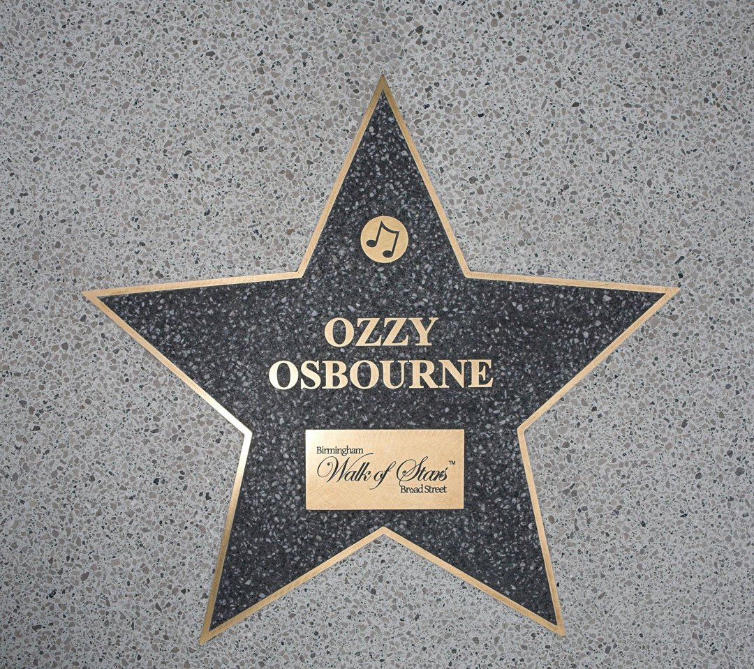 Ozzy Osbourne's star is unveiled as he is inducted into the Walk of Stars on Broad Street in central Birmingham, England, on July 6, 2007 | Source: Getty Images