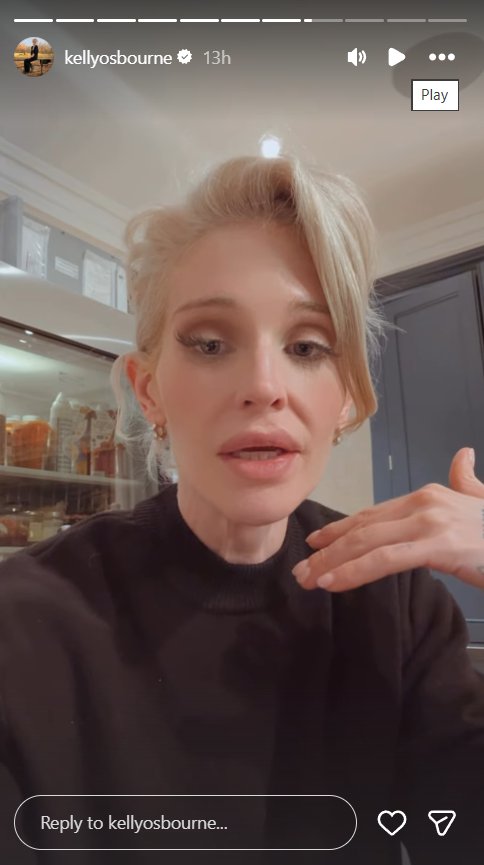 A screengrab of Kelly Osbourne's Stories post, dated on 10 December 2025. | Source: Instagram/kellyosbourne