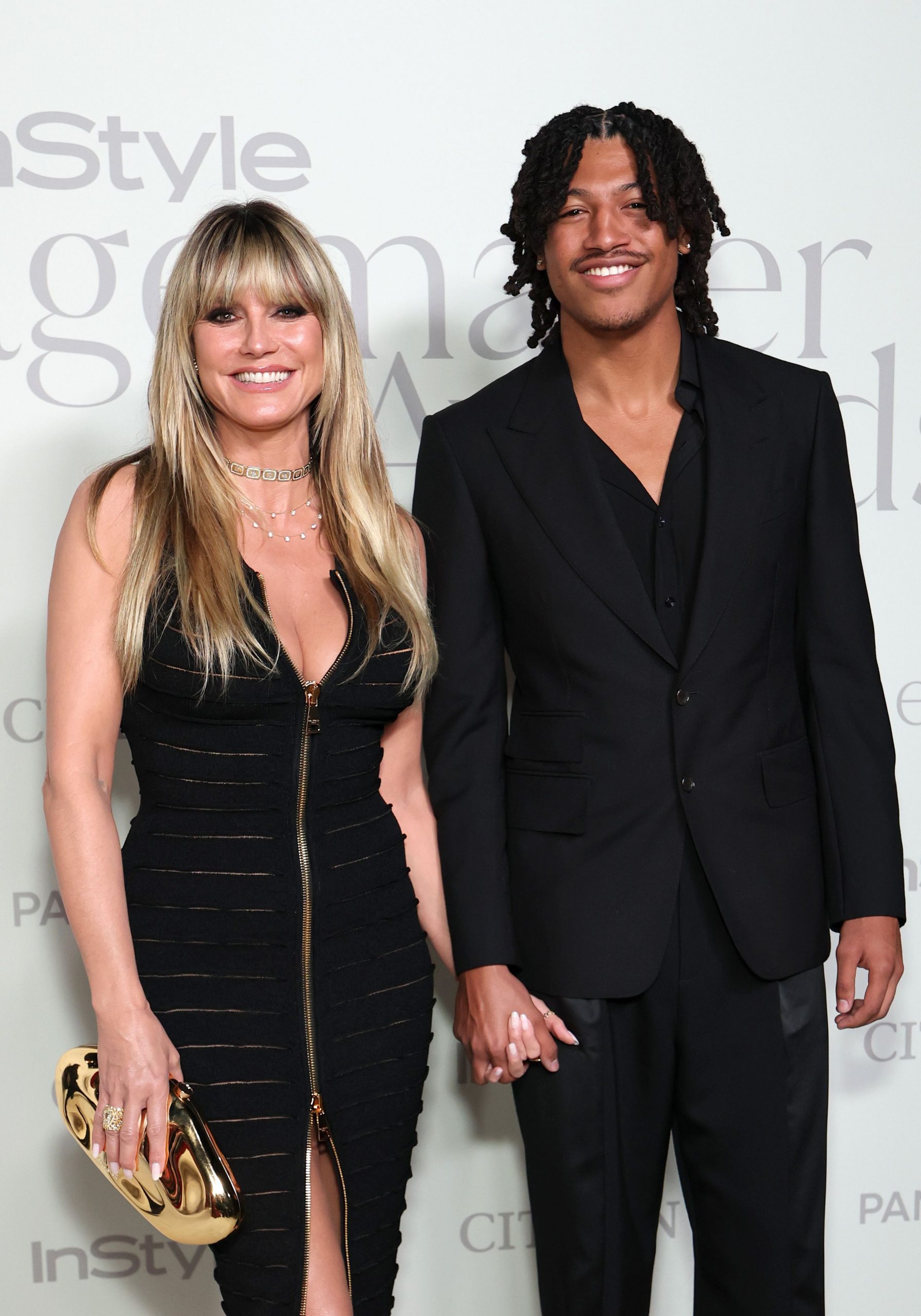 Heidi Klum and Henry Samuel appear together at the InStyle Imagemaker Awards in Bel Air, California, on October 23, 2025 | Source: Getty Images