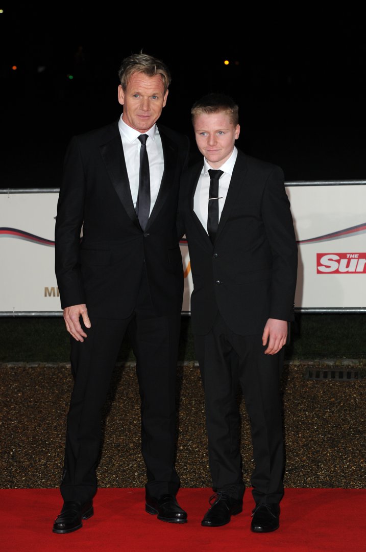 Gordon and Jack Ramsay posed on the red carpet at 
