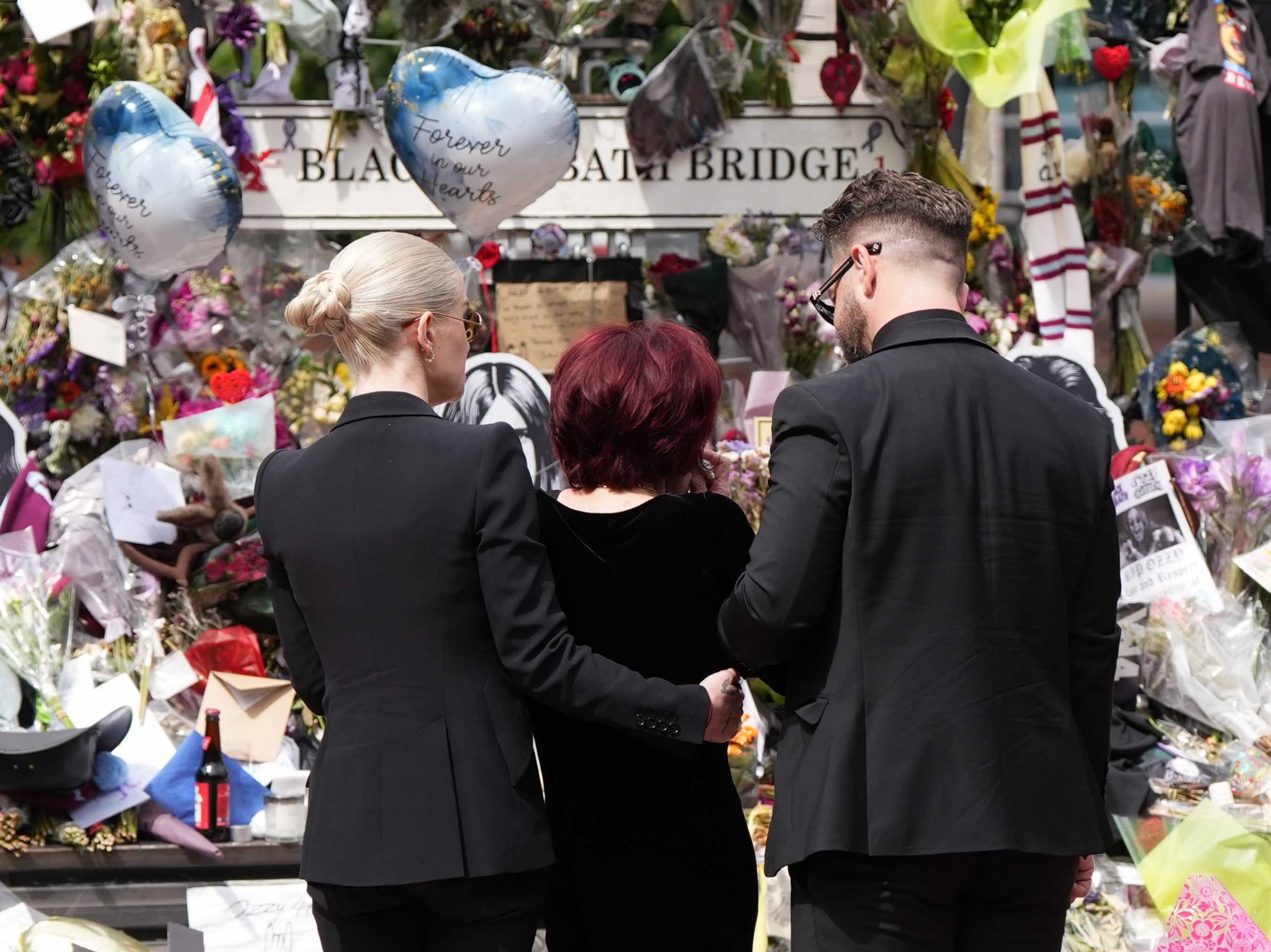 Sharon, Jack, and Kelly Osbourne attend the late rock legend's funeral in Birmingham on 30 July 2025 | Source: Getty Images